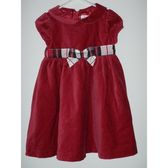 Gymboree Holiday Pictures Christmas Dress Plaid Bow santa photo outfit 18M 24M - Picture 1 of 3